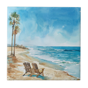 Carreau Scène de plage