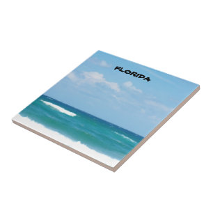 Carreau Scène de vagues de l'océan turquoise de Floride