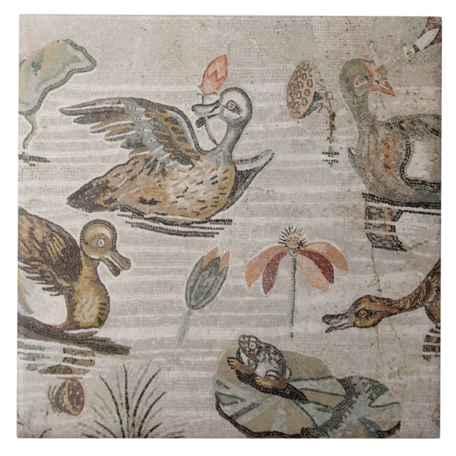 Carreau Scène des oiseaux aquatiques sur le Nil, Chambre (Devant)