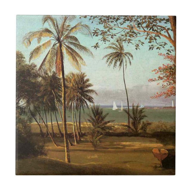 Carreau Scène en Floride par Albert Bierstadt (Devant)