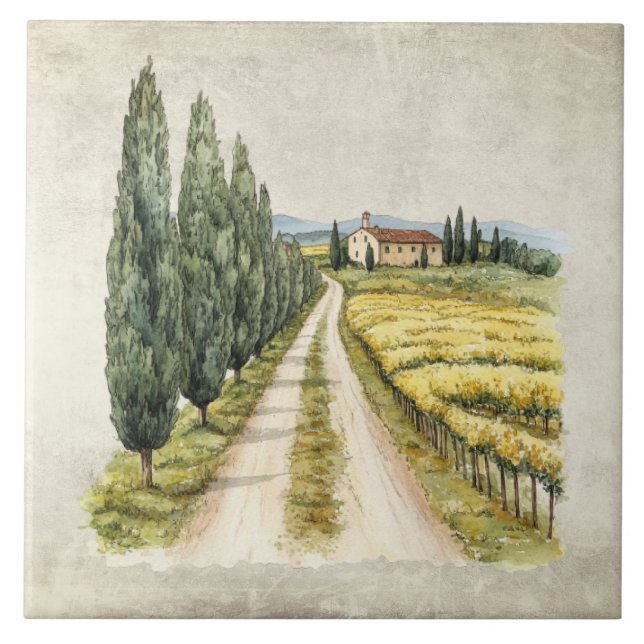Carreau Scène italienne toscane rustique  (Devant)