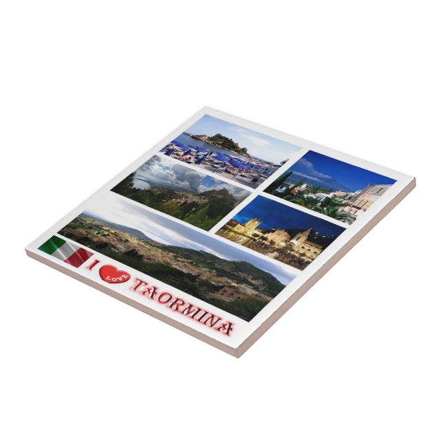 Carreau SCL059 TAORMINA, I Love, Mosaic Sicily, (Côté)