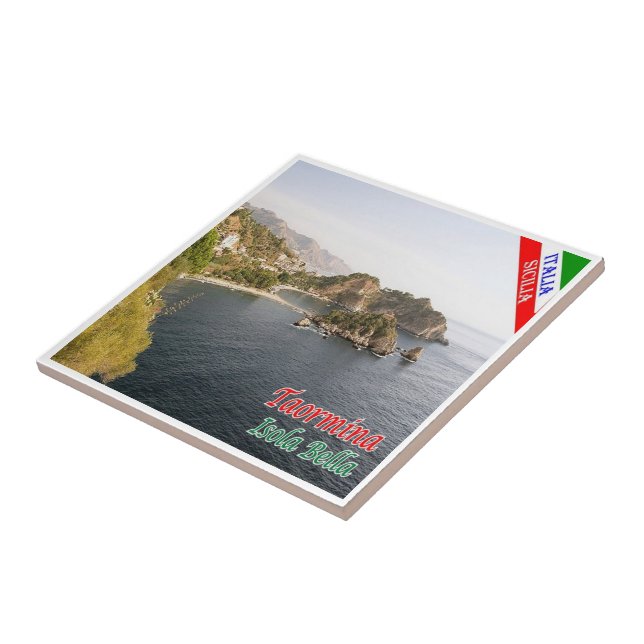 Carreau SCL068 TAORMINA, Isola Bella, Sicile, (Côté)