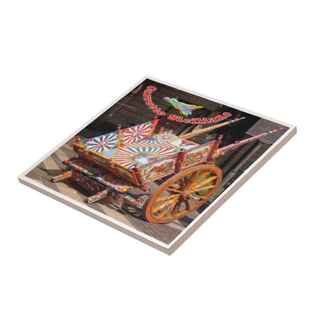 Carreau SCL095 CHARIOT SICILIEN TYPique, Sicile, (Côté)