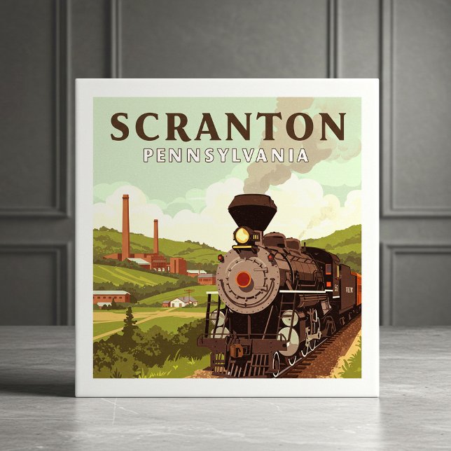 Carreau Scranton Pennsylvanie vintage (Créateur téléchargé)