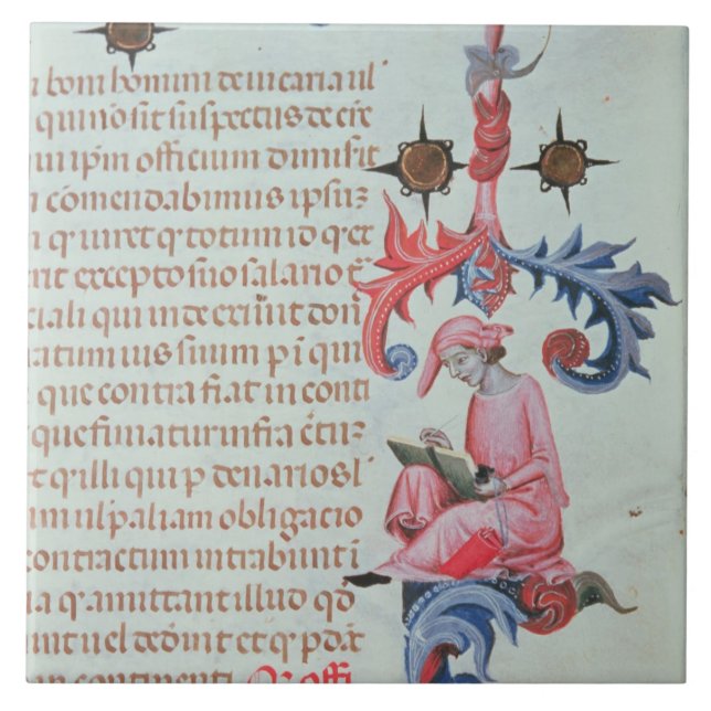 Carreau Scribe ou chroniqueur, probablement un (Devant)