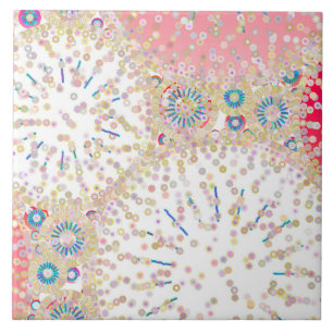 Carreau "Sea Life" imprimé abstrait