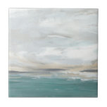 Carreau Seafoam Vista<br><div class="desc">Seafoam Vista II par Juin Erica Vess. Image à l'océan avec d'épais nuages blancs.</div>