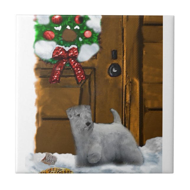 Carreau Sealyham Terrier Noël (Devant)