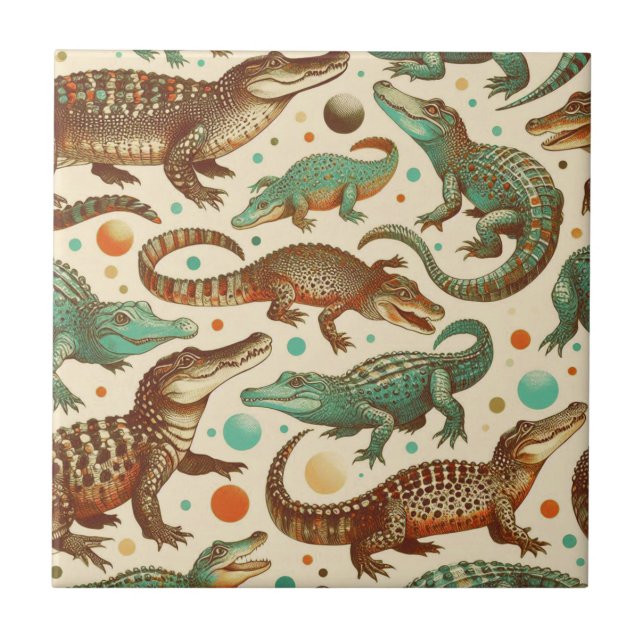 Carreau Seamlees d'alligator vintages (Devant)