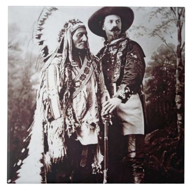 Carreau Séance Taureau en chef (1831-90) en tournée avec (Devant)