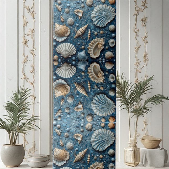Carreau Seashell Aquatic Fish Underwater Mollusk Ocean Art (Seashell Aquatic Fish Underwater Mollusk Ocean Art Ceramic Tile)