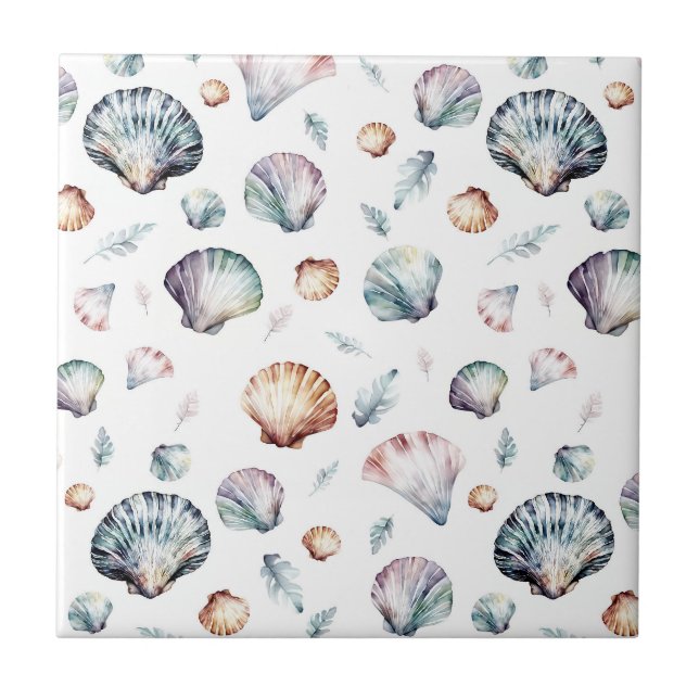 Carreau Seashell Ocean Beach Sea Shell Design 358 (Devant)