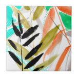 Carreau Secondes vives II<br><div class="desc">Vivid Fronds II par Jennifer Goldberger. Des frondes de différentes couleurs et de la verdure sont disposées les unes sur les autres pour créer une oeuvre d'art tropicale unique. | 161925Z</div>