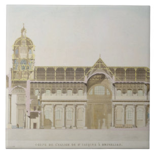 Carreau Section transversale de l'église de St Jacques,