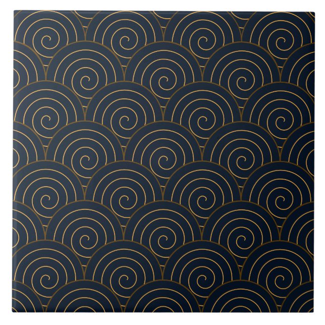 Carreau Seigaiha Motif sans Seamless (Devant)