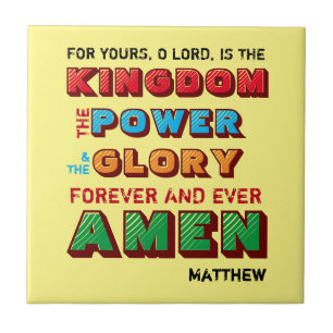 Carreau SEIGNEUR Personnalisé PRIER Chrétien coloré