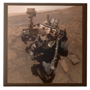 Carreau Selfie de Mars Curiosity paysage martien rouge