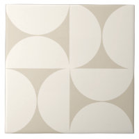 Semi-cercles Beige Géométrique moderne Carrelage