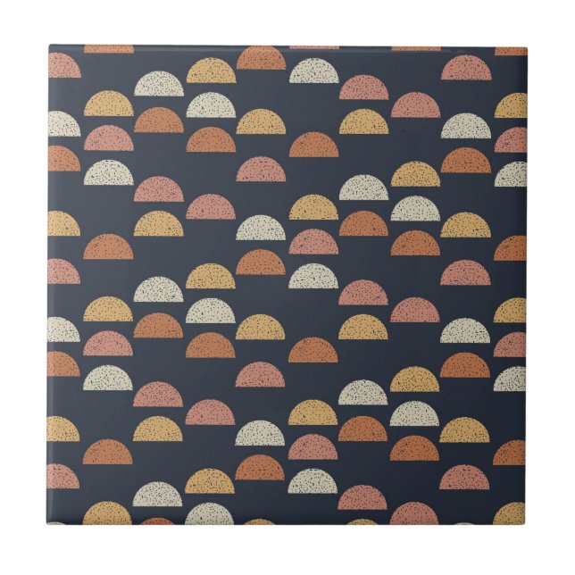 Carreau Semi motif géométrique de cercle (Devant)