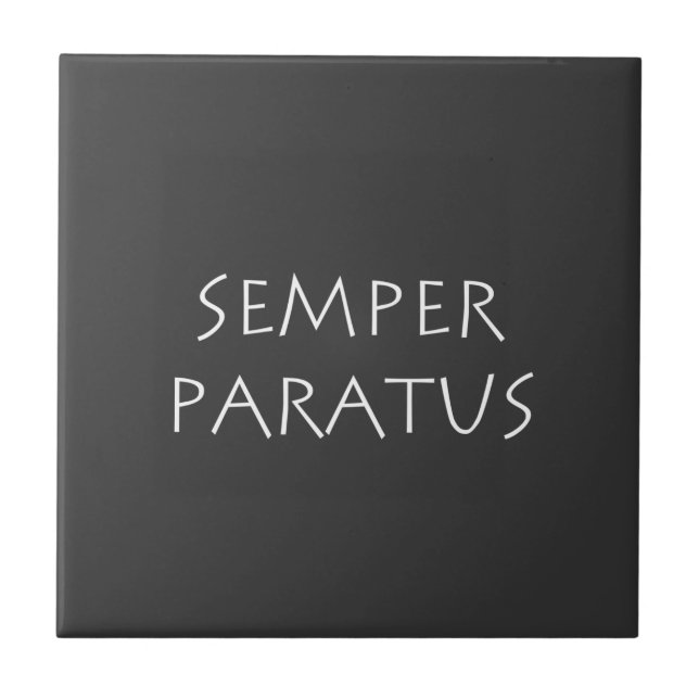 Carreau Semper paratus (Devant)