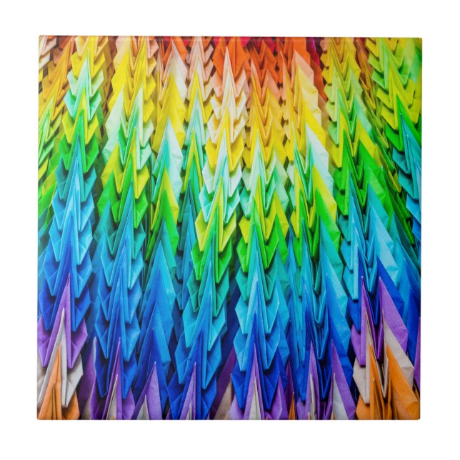 Carreau Senbazuru ou mille grues origami (Devant)