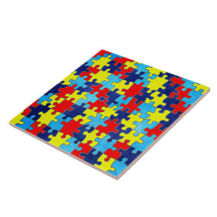 Carreau Sensibilisation sur l'autisme-Puzzle par Shirley T