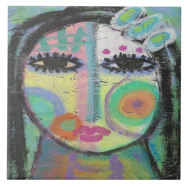 Carreau Sentiment de peinture acrylique Abstraite Super su (Devant)