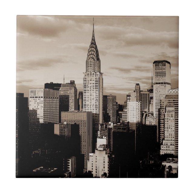 Carreau Sepia New York City - Croquis (Devant)