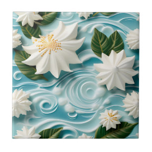 Carreau Serene Beach Scene avec White Seafoam