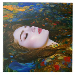 Carreau “Sérénité des Pétales” - Femmes dans l'Eau