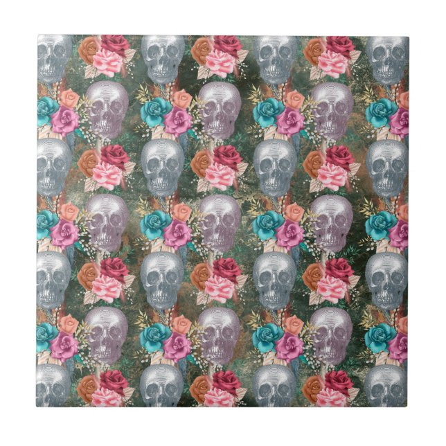 Carreau Série Boho Skull Design 10 (Devant)