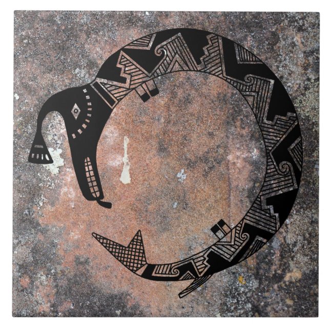 Carreau Serpent D'Eau Mimbres Poterie Design (Devant)