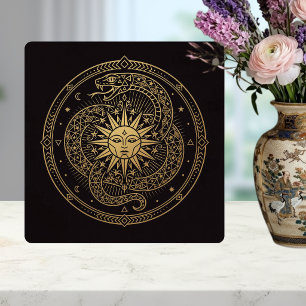 Carreau Serpent d'Or Ésotérique Mandala Solaire Céleste
