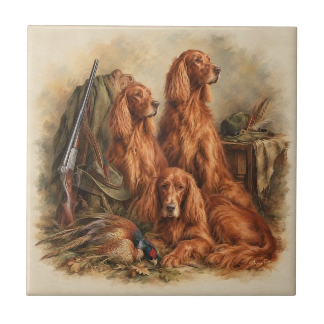 Carreau Setter Irlandais ,Art  (Devant)