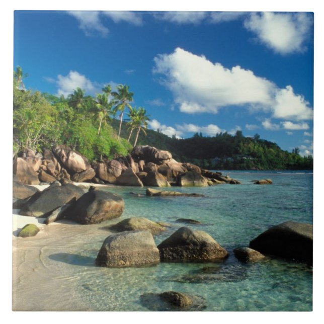 Carreau Seychelles, île de Mahe, plage d'Anse Royale. 3 (Devant)