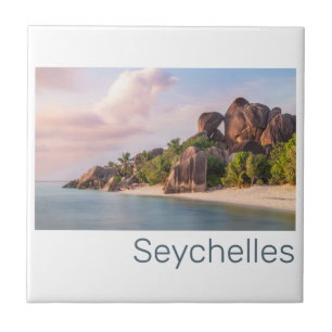 Carreau Seychelles La Digue Vintage coucher de soleil Cade