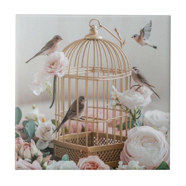 Carreau Shabby Chic Birdcage Carrelage céramique (Devant)