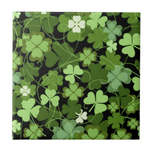 Carreau Shamrock irlandais vert