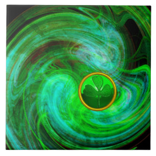 Carreau SHAMROCK Jour de la Saint Patrick EN FRACTAUX VERT