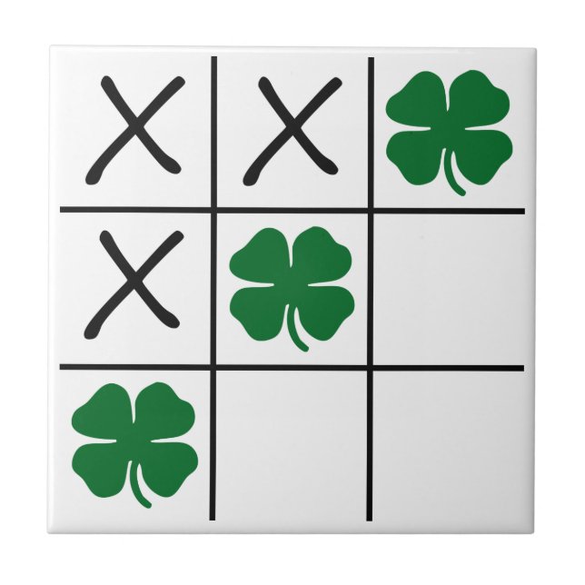 Carreau Shamrock Tic Tac Toe (Devant)