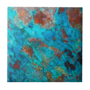 Carreau Shattuckite bleue