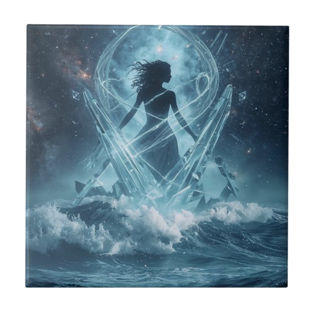 Carreau She Who Rises from the Crystal Sea (Devant)