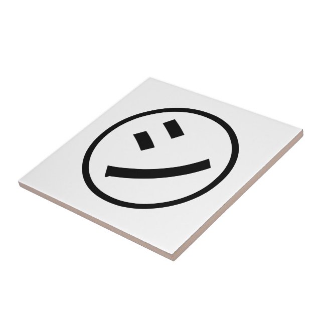 Carreau ㋛ Shi Kana Katakana Smiling Emoji / Emoticon (Côté)
