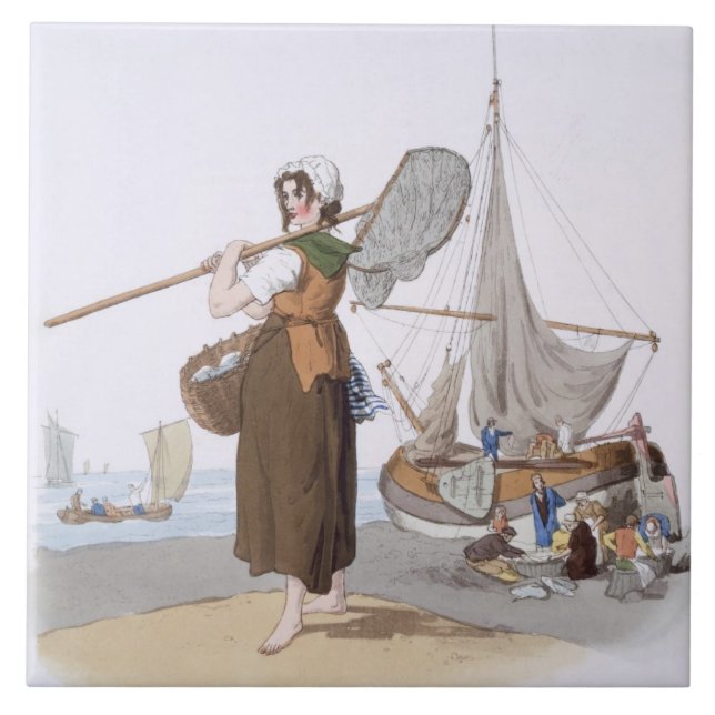Carreau Shrimper femelle, de "costume de la (Devant)