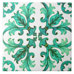 Carreau sicilien, été, citron, mosaïque, vert,