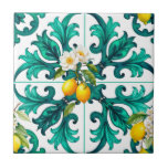Carreau sicilien, été, citron, mosaïque, vert,<br><div class="desc">Été, dynamique, Carreaux méditerranéens</div>