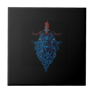 Carreau Sigil Of Baphomet Goat Of Mendes Satan Dark Goth