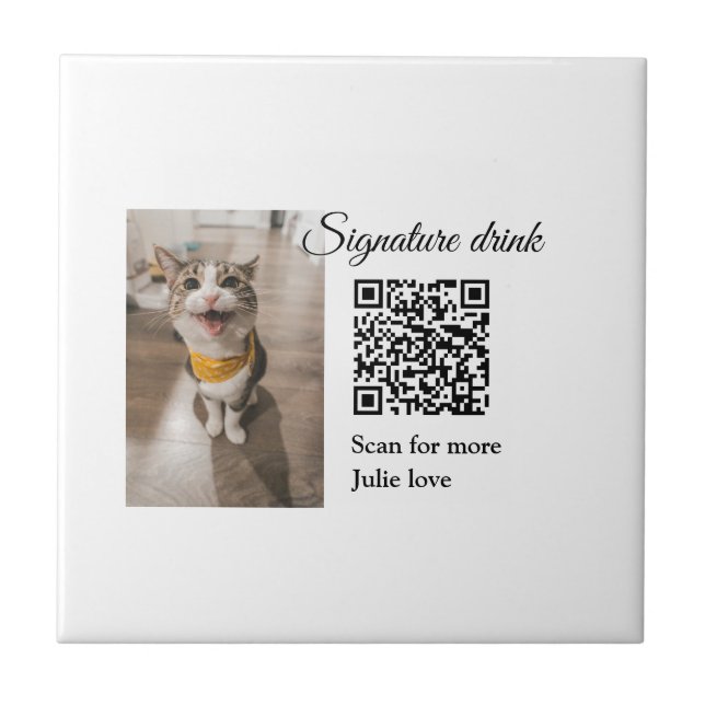 Carreau Signature boisson scanner QR code ajouter le nom d (Devant)