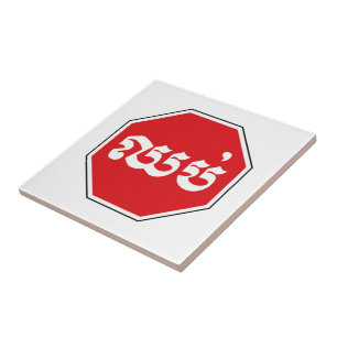 Carreau SIGNE D'ARRÊT DE LA CIRCONSCRIPTION ⚠ CHHOP en Khm